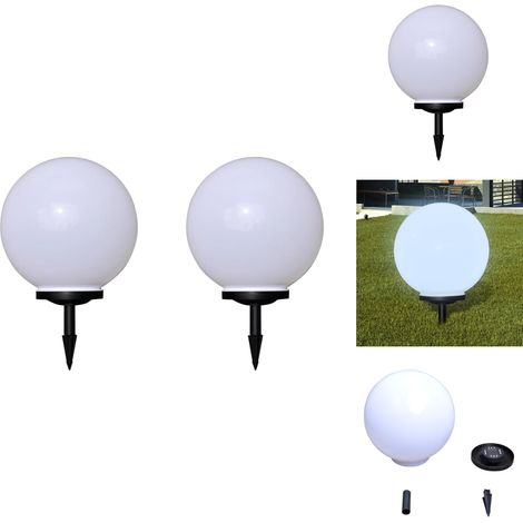 Wegeleuchten 2 Stk. LED 40 cm mit Erdspieß - LED Solarleuchte - Gartenleuchte - Outdoor Beleuchtung - Wegleuchtern - Terrasse Beleuchtung (1/5)