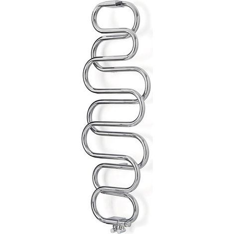Scaldasalviette ad acqua calda cromato 1760mm di altezza e 500mm di larghezza - 419 Watt - PER1760/500ZXCRO