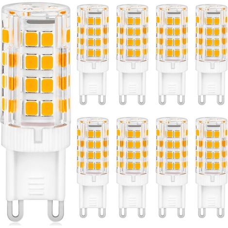 G9 Led Bulbs, G9 5W Warm White 3000k 500lm Equivalent to 50W Halogen, AC 85-265V Dimmable No Flicker Energy Saving Light Bulbs for Bedroom Living Room Kitchen Garden, Pack of 8 [Energy Class A+] (1/4)