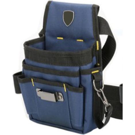 Heavy Duty Canvas Tool Belt Bag - 8 Pockets for Men - Multifunctional Work Bag - for Craftsmen, Electricians, Carpenters, Gardeners (1/5)