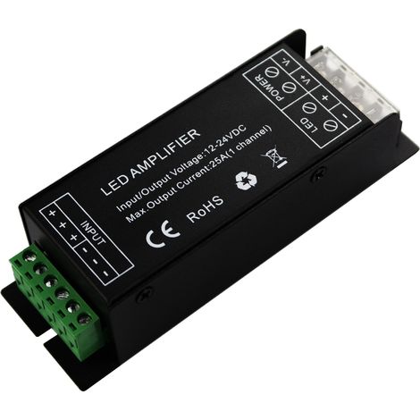 Single-channel LED amplifier, monochrome amplifier, power amplifier for 25A LED strip