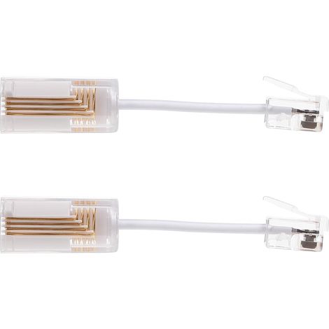 Démêleur de Cordon Téléphonique Blanc 2 Pièces Rotation 360° en PC et Pvc pour Éviter L'emmêlement du Cordon pour Téléphone Fixe (1/5)
