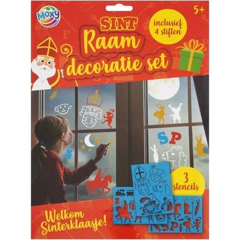 Set di stencil Grafix per decorare le finestre con Babbo Natale (1/2)
