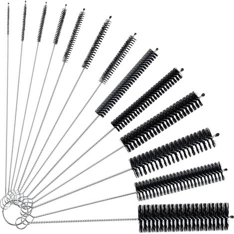 wxsp - Brosse de nettoyage - Lot de 13 - Brosse pour biberons - Brosse pour tuyaux à lait - Nylon - Brosse pour pailles - Convient aux tubes à essai - Embouts de théière-AquaForge (1/5)