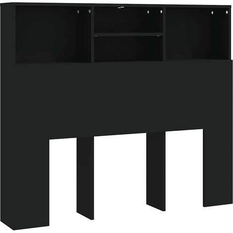 Mueble cabecero negro 120x19x103,5 cm vidaXL