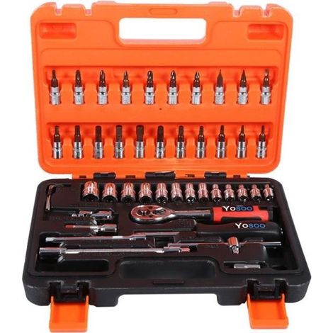 46 pcs Coffret de douilles clés à douilles (1/4)