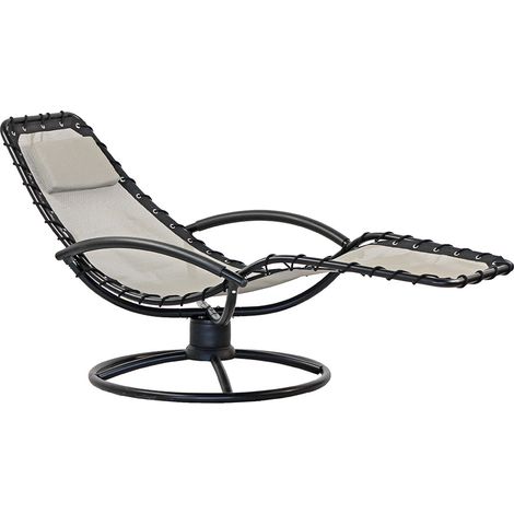 Sdraio da giardino chaise longue ellittica twist panna (1/5)