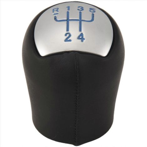 Schaltknauf aus Leder, 5-Gang-Schaltgetriebe, schwarzer Schaltknauf, Autozubehör, Ersatzteil, Schaltknauf (1/5)