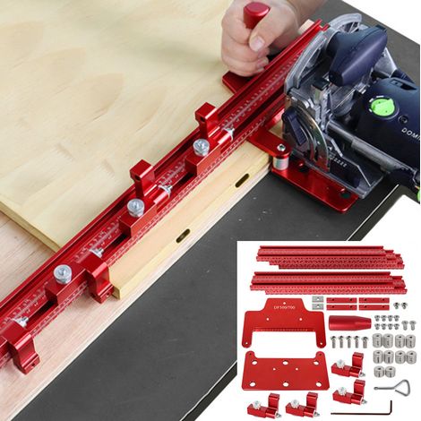 Versetztes Basissystem DF500/700 metrisch/Zoll 1500 mm Zapfen-Stichsägenverbindung geschlitzte Stanzpositionierungsführungsschiene