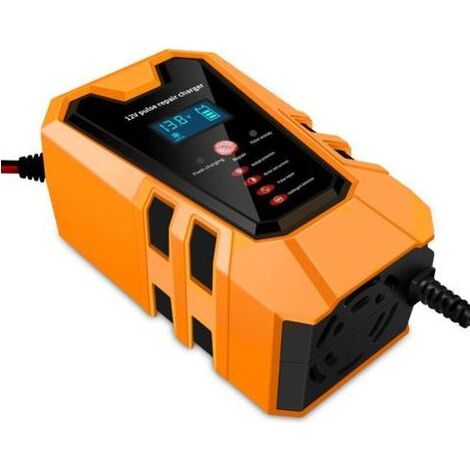 12V 6A OrangeChargeur 12 V pour batteries de voiture, batteries de moto et batteries au plomb-acide (1/4)