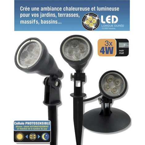 Kit 3 spots LED 4W étanches IP68 (1/5)