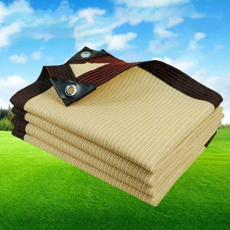 UlisemShade 12-Punkt-Sonnenschutznetz, 75–90 % UV-Schutz, windfestes Sonnensegel mit Ösen, für Pflanzen, Garten und Auto, 3 x 5 m (1/5)