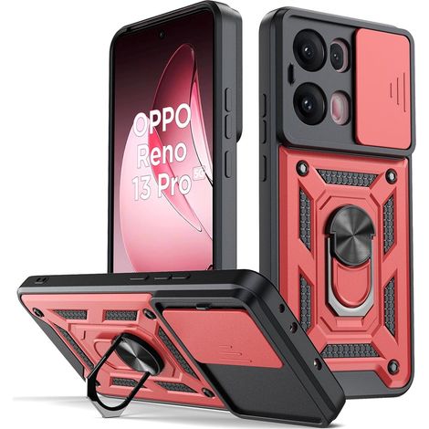 Coque de protection CamShield Slide rouge pour Oppo Reno 13 Pro (1/5)