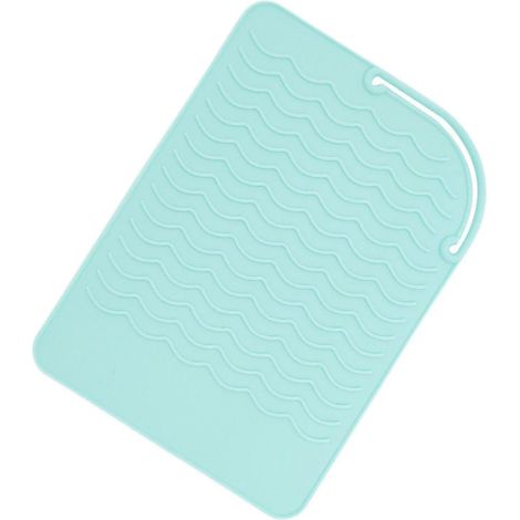 Tapis chauffant résistant à la chaleur, polyvalent, pour lisseur de cheveux de salon (vert) (1/5)
