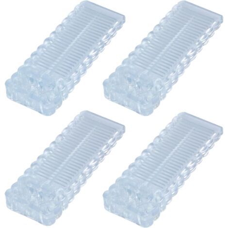 QORVA-Cale Porte Sol Caoutchouc, 4 Pièces Antidérapante Bloc Arrêts de Portes Durables Butee de Portail Bloque Butoir de Porte Empilables pour Tous Types de Sols en Intérieur et Extérieur (1/5)