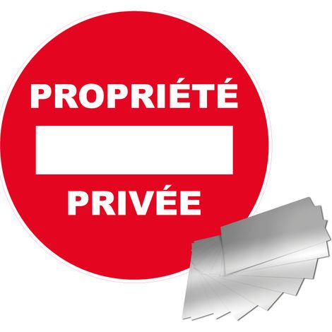 Novap – Panneau de signalisation propriété privée en aluminium 300 mm – Résistant aux UV et à la corrosion – Trous de fixation inclus – 4010830 (1/2)