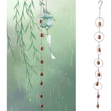 Canalón decorativo de metal con campanilla: elegante conjunto de adornos de canalón en forma de campana para drenaje. (1/5)