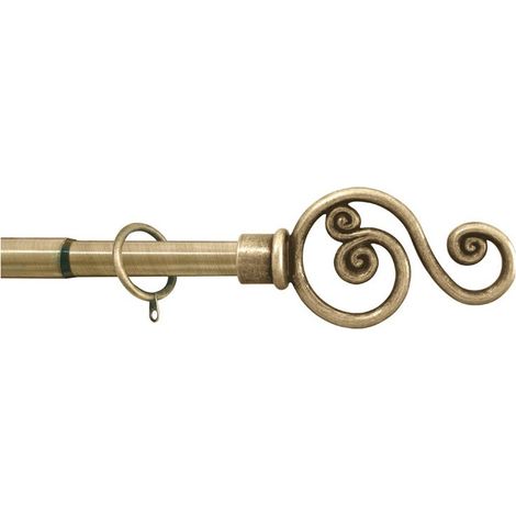 1PZ BASTONE PER TENDE VIOLINO Estensibile cm. 120¸215 col. Argento