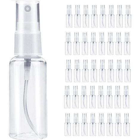 30 ml leere Sprühflasche, 40 Stück leere Parfümzerstäuber, Reise-Sprühflasche, nachfüllbare Kunststoff-Pumpflasche, Zerstäuber für Kosmetik (transparent) (1/4)