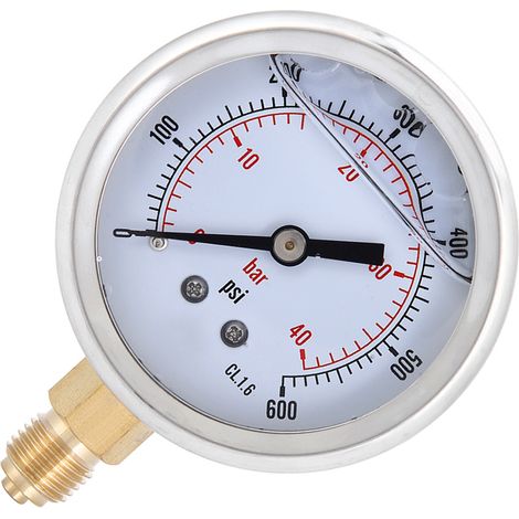 Manomètre à vide radial à bain d'huile TS&PGG604&40bar 1/4BSP Y60 0&40bar 0&600psi (1/5)