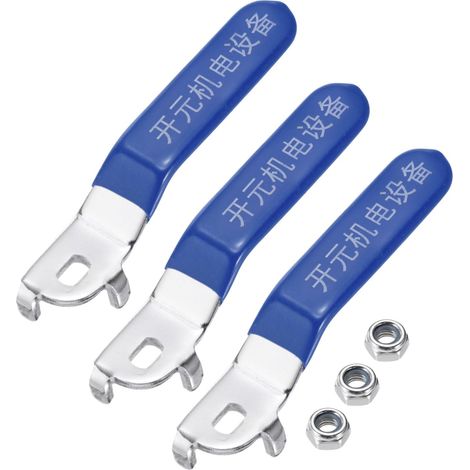 3 pièces Poignée de levier pour vanne à boisseau sphérique Bleu (1/5)