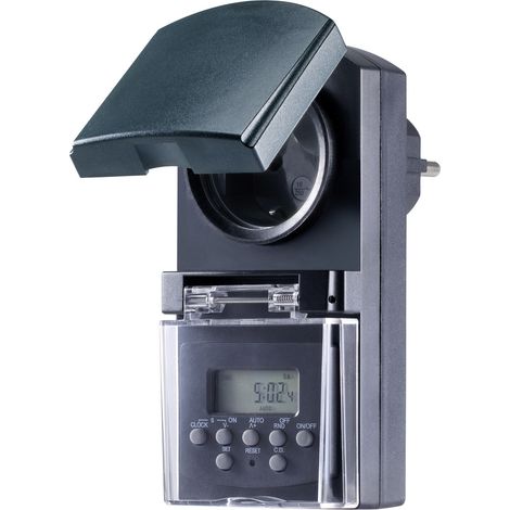Sygonix SY-5044422 Steckdosen-Zeitschaltuhr digital Wochenprogramm 1800 W IP44 Countdown-Funktion, (1/5)