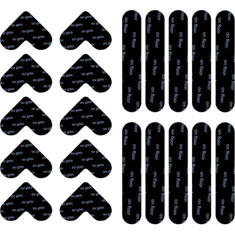 Anti Derapant Tapis, 20 Pcs Tapis Antidérapant, Réutilisable et Lavable Tapis Antidérapant Rug Grippers pour planchers de Bois Franc,carpettes et Tapis (1/5)