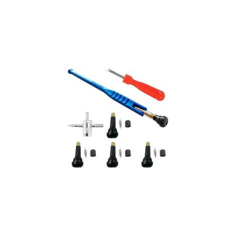 7 Pcs Demonte Valve Pneu Outil Remover, Valve Pneu Voiture 4pcs, Valve Tubeless, Demonte Obus Valve pour Le Voiture Montage et l'Entretien (1/5)