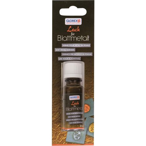 Glorex Lack für Blattmetall seidenmatt 20 ml Bastelfarben