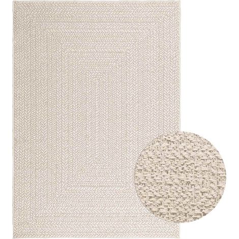 vidaXL Rug "ZIZUR" Cream 120x170 cm Jute Look Indoor and Outdoor