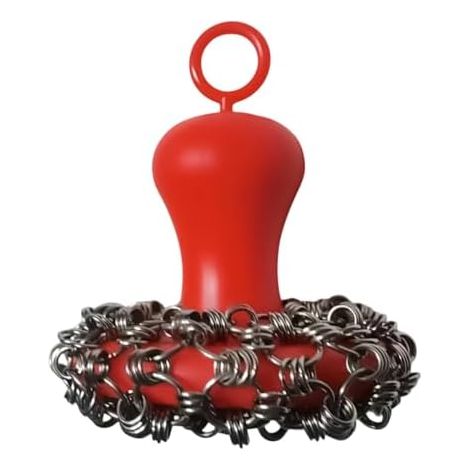 Brosse à récurer en fonte, outil de nettoyage au design original, idéal pour les poêles en fonte Convient également pour les plaques de cuisson, les grils, les cocottes, le camping et la maison (1/5)
