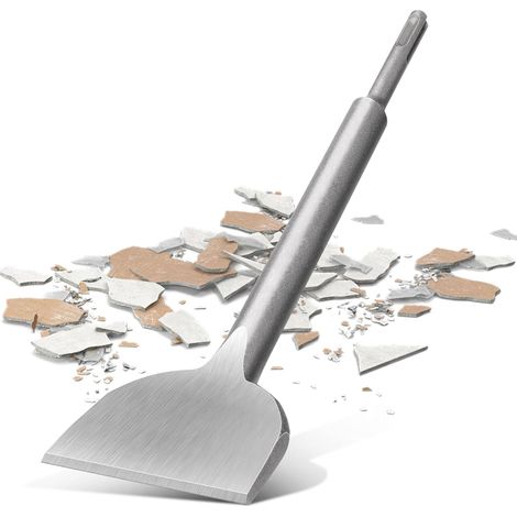 Burin SDS Plus 250 75 mm - Acier Trempé 40Cr Haute Résistance pour Carrelage, Mortier, Béton - Ciseau Carrelage Professionnel Compatible Bosch, Hilti, Makita (1/5)