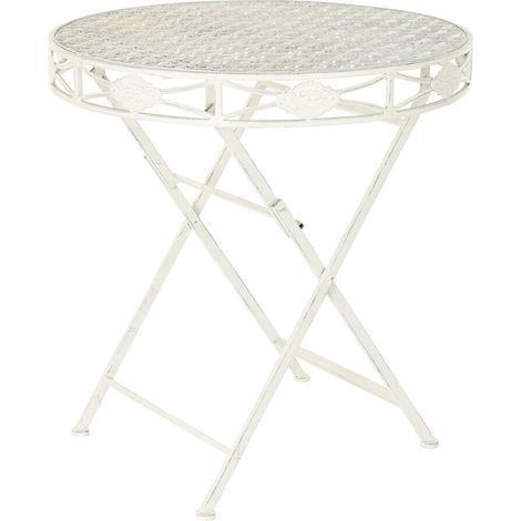 Mesa Redonda Comedor Metal 70X70X73 Plegable (1/4)