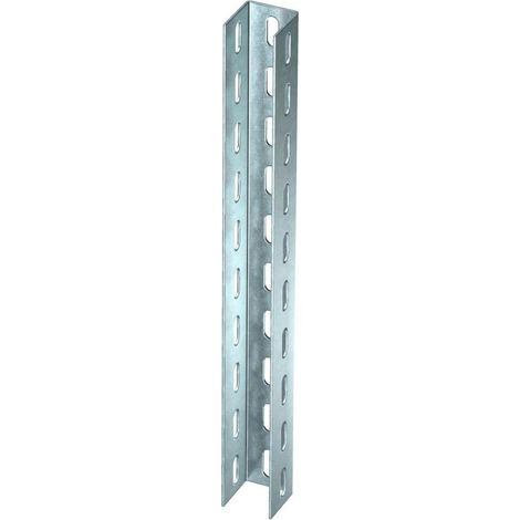 OBO Bettermann Perfil en U perforado por 3 lados 50x50x400 Acero galvanizado en caliente, 6340911