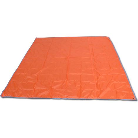 Tapis de pique-nique extérieur épais en tissu Oxford imperméable et multifonctionnel, idéal pour le camping, les pique-niques et les tentes, orange, 150 x 210 cm / 59,1 x 82,7 pouces (1/5)