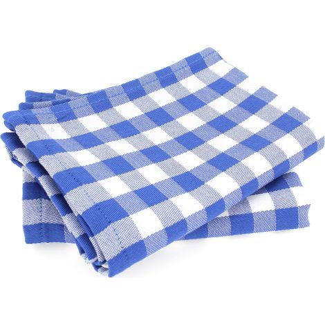 Lot de 2 torchons cuisine toile SQUARES VICHY 50x70 cm