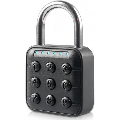 Electronic Combination Padlock, 6-Digit Combination Lock, Waterproof Locker Lock, Battery Operated Security Padlock for Indoor and Outdoor Use, for Suitcases, Lockers, Gyms, Garages, Gates (1/5)
