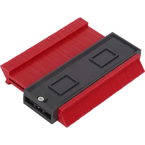 Duplicateur de règle de contour avec verrouillage, outil de mesure pour contours irréguliers, accessoire de menuiserie, rouge, taille S, 127 mm / 5 pouces (1/5)