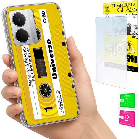 Funda para Realme 14 5G / 14T 5G con cubierta trasera para foto + cristal 9H (1/5)