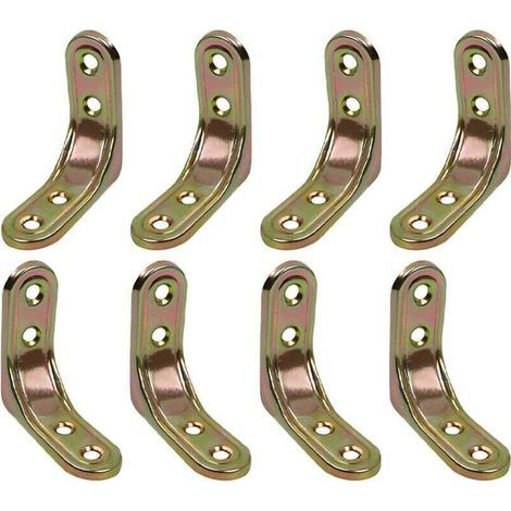 BUNTHAUS Equerre Etagere Murale,8 Pièces 5cm × 5cm Equerre Metal Etagere, Forte Capacité Portante, Pour Fixer Et Renforcer Tables, Chaises, Meubles，