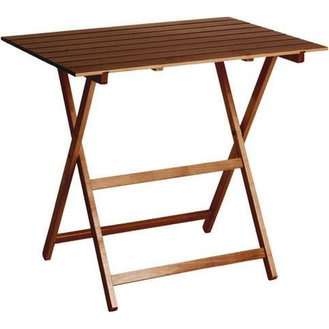 Tavolo pieghevole in legno noce 60 x 80 x 73 cm (1/4)