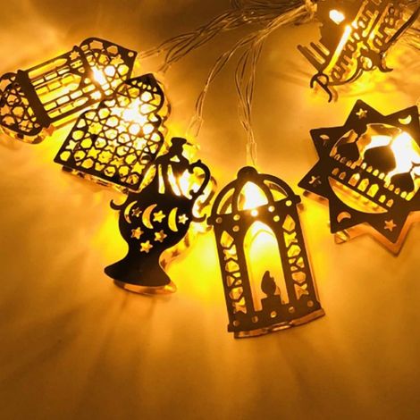 Guirlande lumineuse LED pour l'Aïd el-Fitr (2022), 3 mètres, 20 LED, à piles. Décoration idéale pour les fêtes du Ramadan. (1/5)