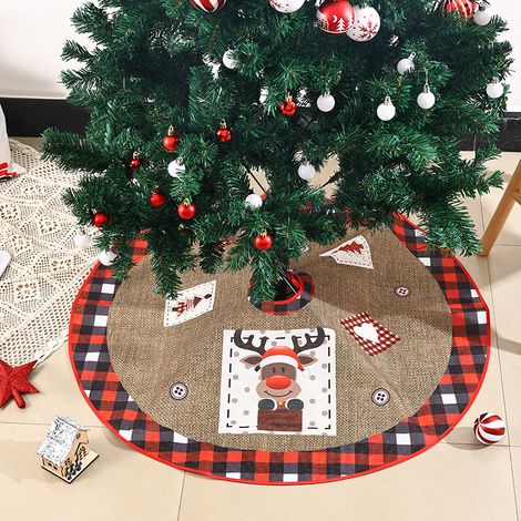 Jupe de sapin de Noël, 2 pièces de tapis de sapin de Noël de 90 cm de diamètre, décoration de sapin de Noël, décoration de la maison (1/5)