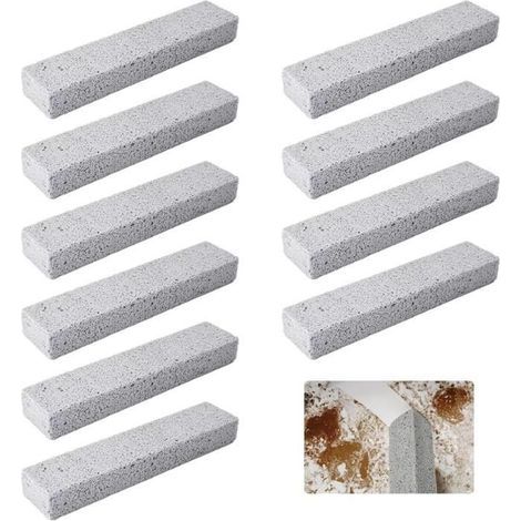 10 Pièces Pierre Ponce WC, Brosse De Nettoyage Pierre Ponce, Effet Nettoyant Puissant, Idéal pour Nettoyer (1/4)