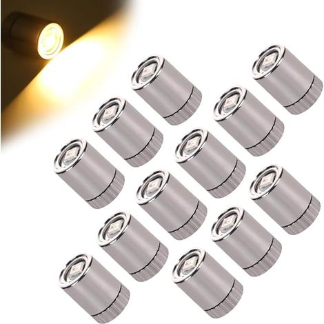 Lot de 50 petites lampes LED, mini spots sans fil à lumière blanche chaude, adaptés à la peinture artistique, aux vitrines de bijoux, aux armoires, aux travaux manuels, etc. (1/5)