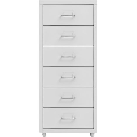 Maison Exclusive - Armario archivador móvil metal gris 28x41x69 c