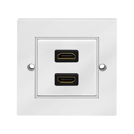 hdmi socket wall outlet 2 outlet flush mount box junction box flush mount socket 2 outlet a 2 outlet a 2 outlet high speed hdmi with ethernet 3d full hd HDTV 4k (1/5)