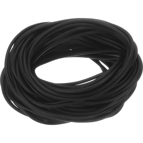 Bande d'Étanchéité en Mousse de Silicone, Diamètre de 2 mm, Longueur de 12 Mètres, Cordon en Caoutchouc Mousse Rond Solide pour Machines et Industries, Noir (1/5)