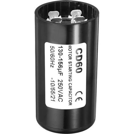 Moteur Démarrage Condensateur, 130-156Uf/Mfd 250Vac 50/60Hz Cd60 Fonctionnement Condensateur Moteur Démarrage Condensateur pour Électrique Moteur Démarrage En Cours (1/5)