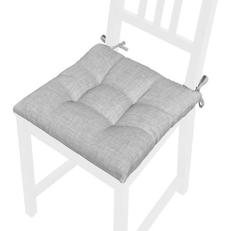 Cuscino Sedia Pastello Morbido Universale Coprisedia Cotone Imbottito 100% Made In Italy - Grigio